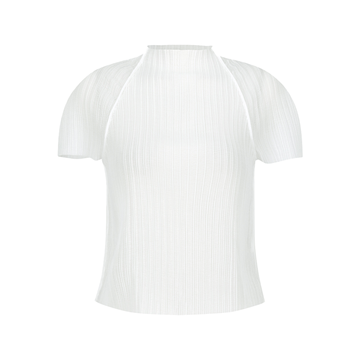 아모멘토 우먼 플리츠 래글런 탑 화이트 - 26SS(Amomento Women Pleats Raglan Top White - 26SS)
