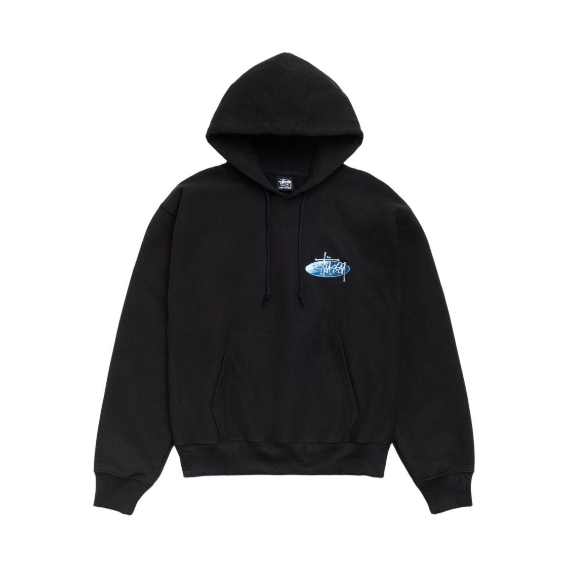 스투시 웨이브 오발 후드 블랙(Stussy Wave Oval Hoodie Black) - 2