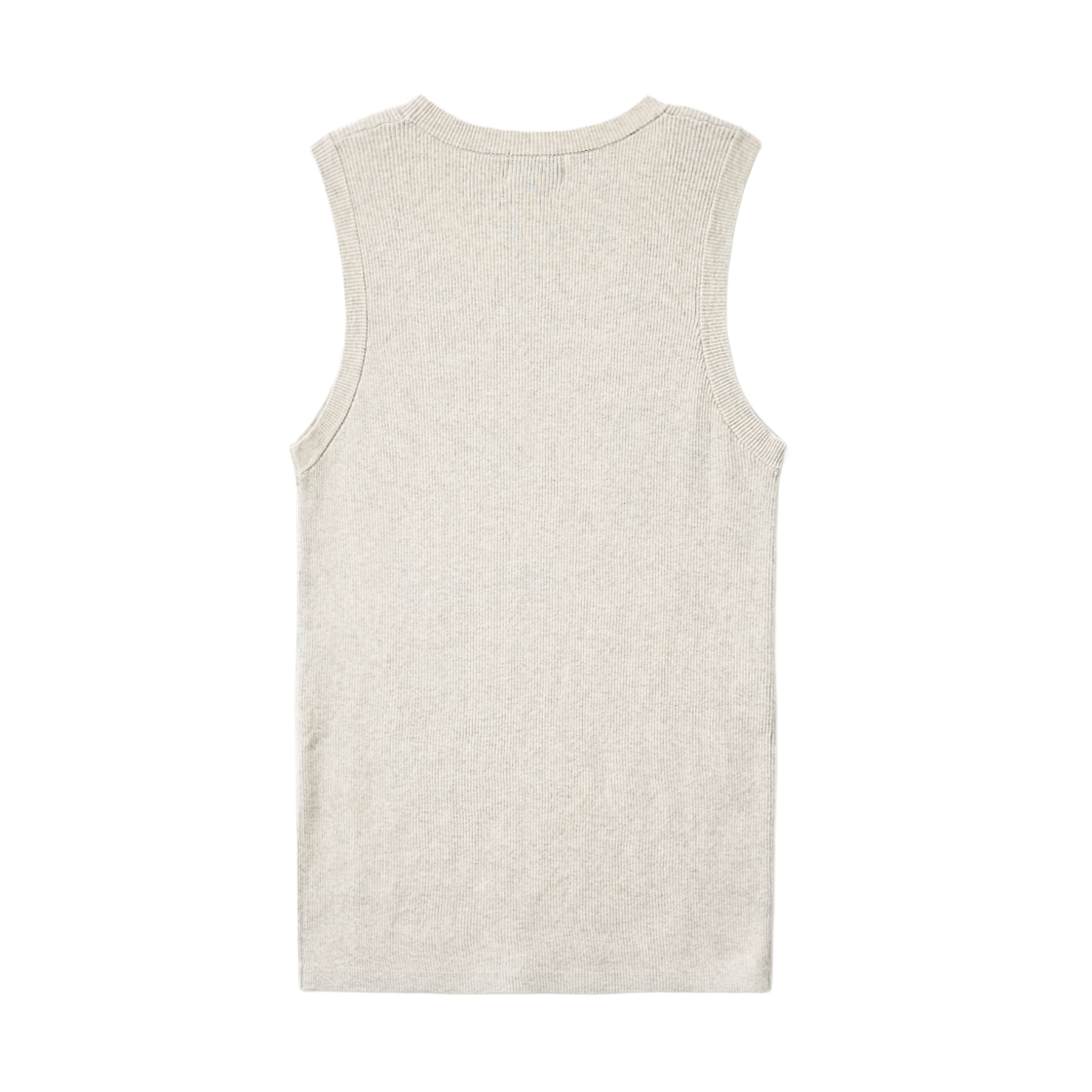 세터 로고 골지 슬리브리스 오트밀(SATUR Logo Ribbed Sleeveless Oatmeal) - 2