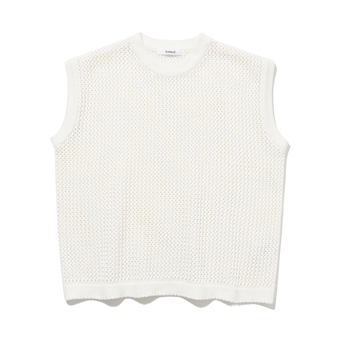 니티드 네트 라운드 베스트 아이보리(Knitted Net Round Vest Ivory) - 1