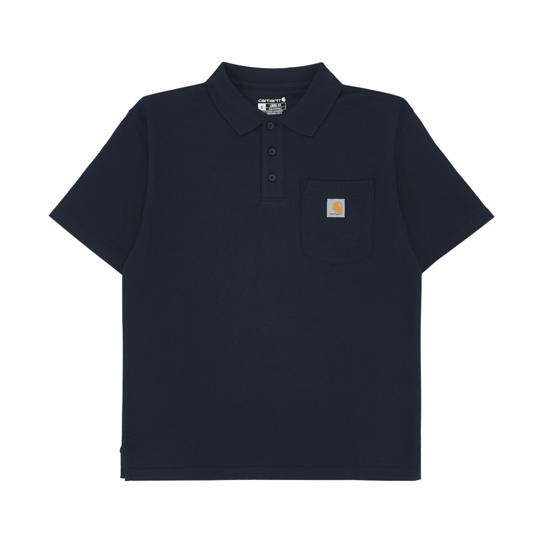 칼하트 루즈핏 미드웨이트 레귤러 숏슬리브 포켓 폴로 네이비(Carhartt Loose Fit Midweight Regular Short Sleeve Pocket Polo Navy)