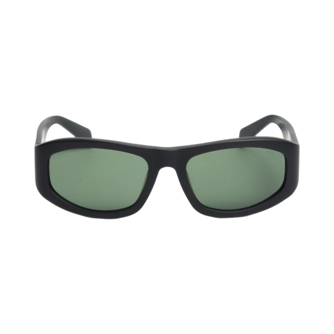 338380 Stussy Landon Sunglasses Matte Black Green Lens