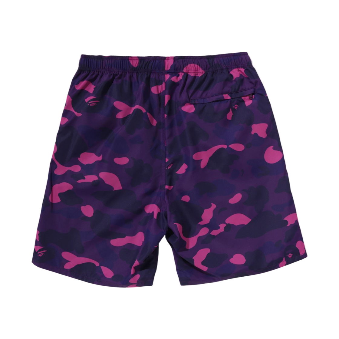 베이프 컬러 카모 에이프 헤드 원 포인트 비치 쇼츠 퍼플(BAPE Color Camo Ape Head One Point Beach Shorts Purple) - 2