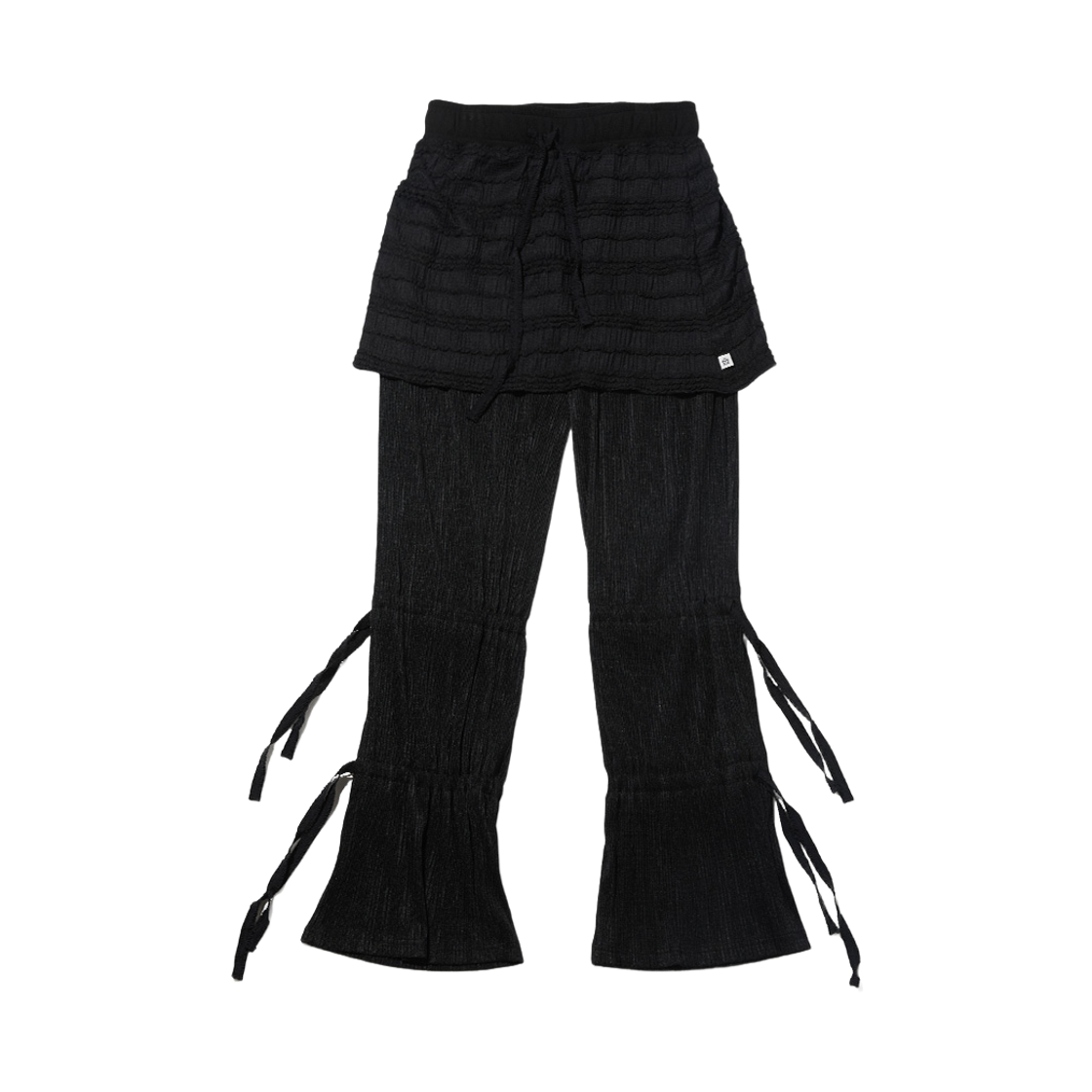테레루 랩드 드레이프 스커트 팬츠 블랙(TERERU Wrapped Drape Skirt Pants Black)
