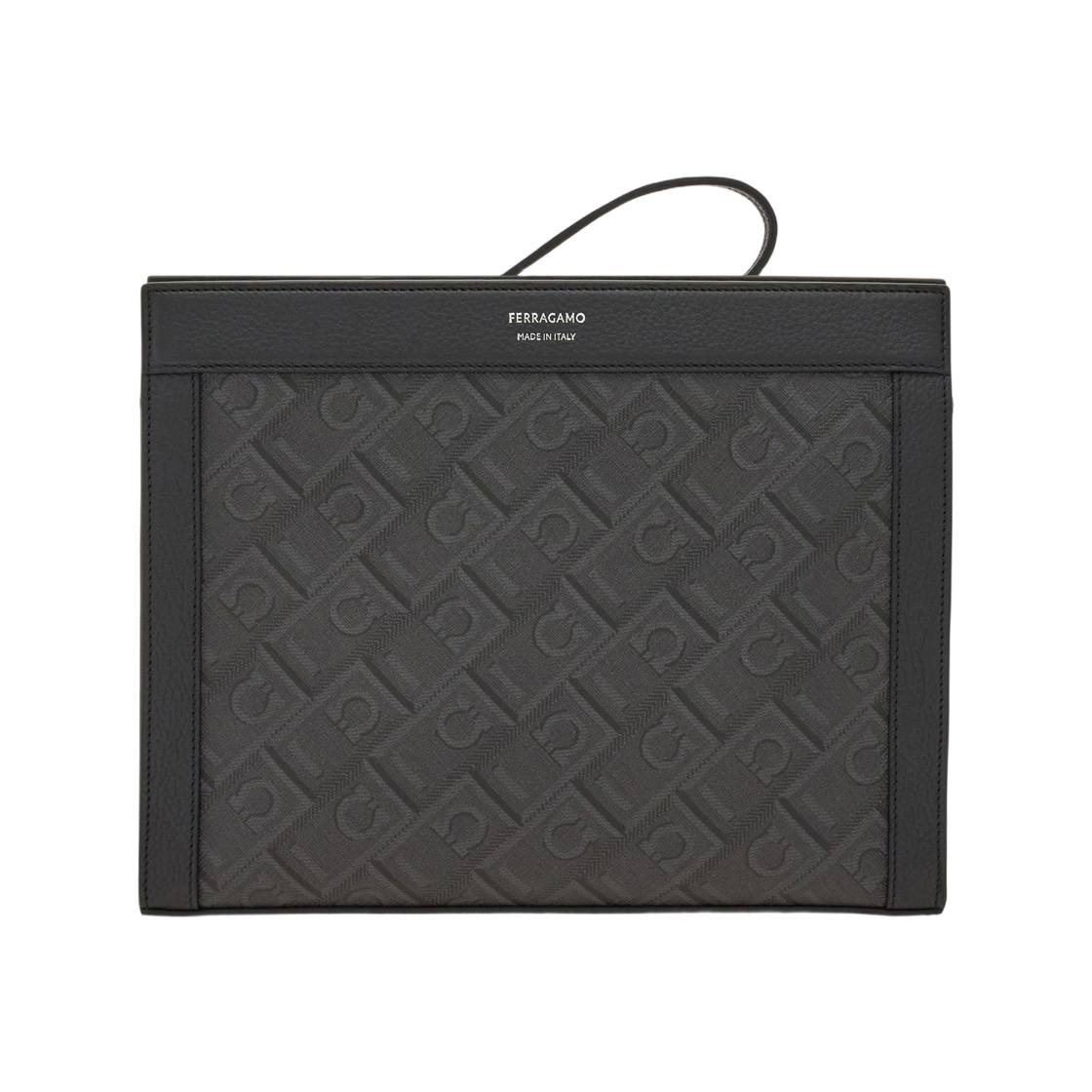 페라가모 모노그램 파우치 블랙 그레이(Ferragamo Monogram Pouch Black Grey)