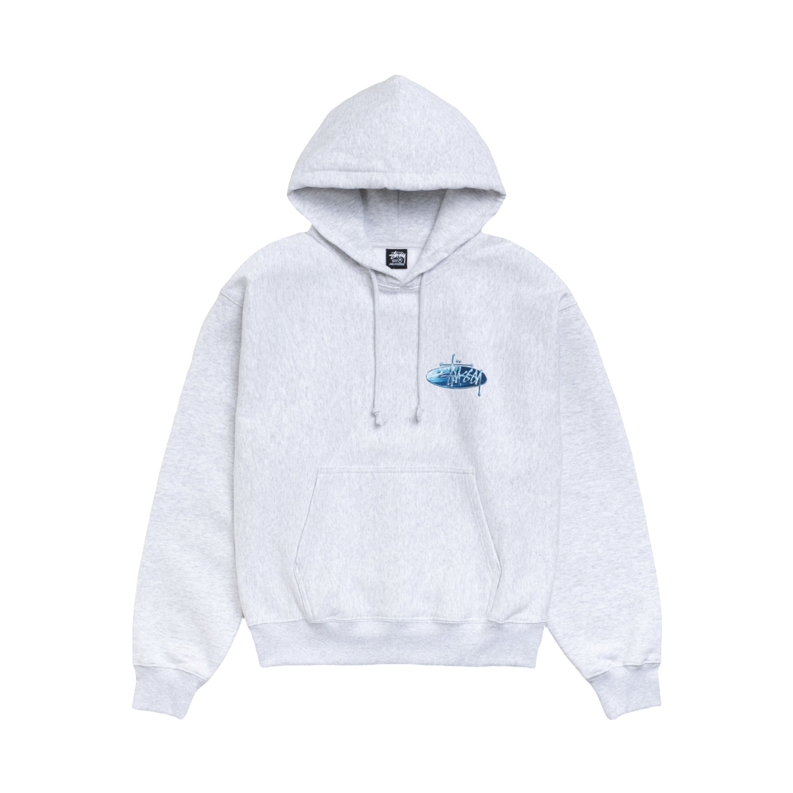 스투시 웨이브 오발 후드 애쉬 헤더(Stussy Wave Oval Hoodie Ash Heather) - 2