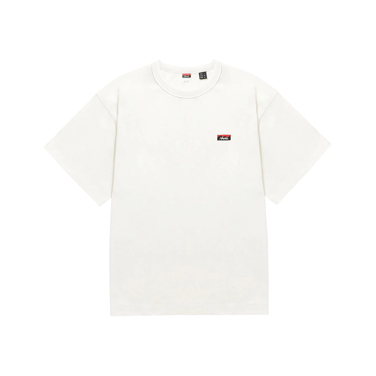 난가 에코 하이브리드 박스 로고 자수 티 화이트 - 26SS(Nanga Eco Hybrid Box Logo Embroidery Tee White - 26SS)