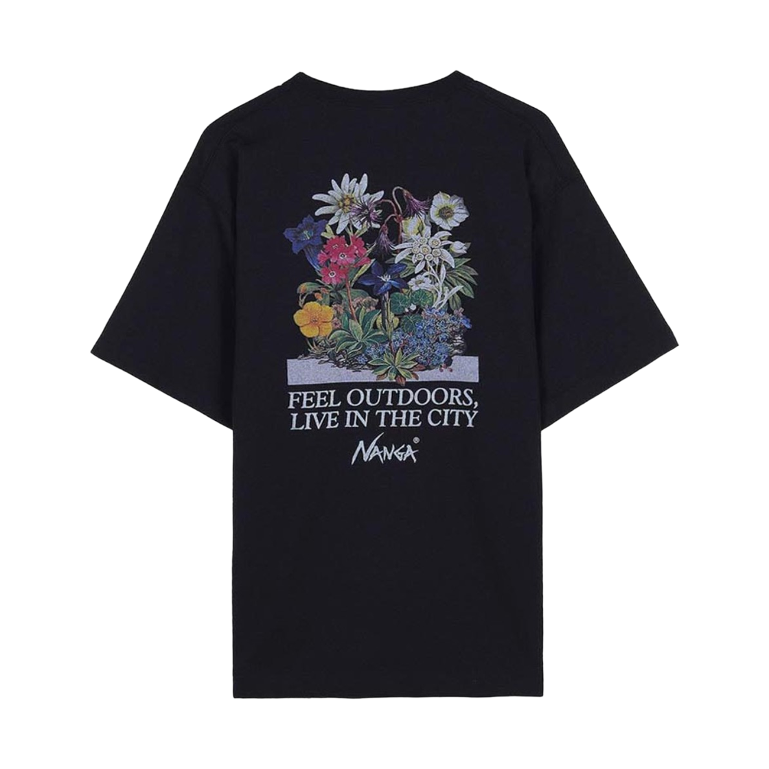 - Nanga Eco Hybrid Vintage Flower T-Shirt Black