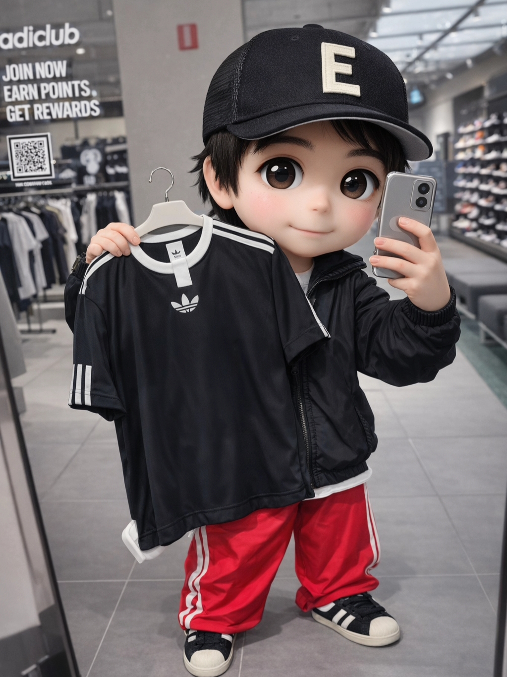 Adidas Adicolor Jacquard Jersey Black - KR Sizing, (W) Adidas Adilenium Season 3 Zip Track Pants Better Scarlet - KR Sizing 착용 스타일 - 2