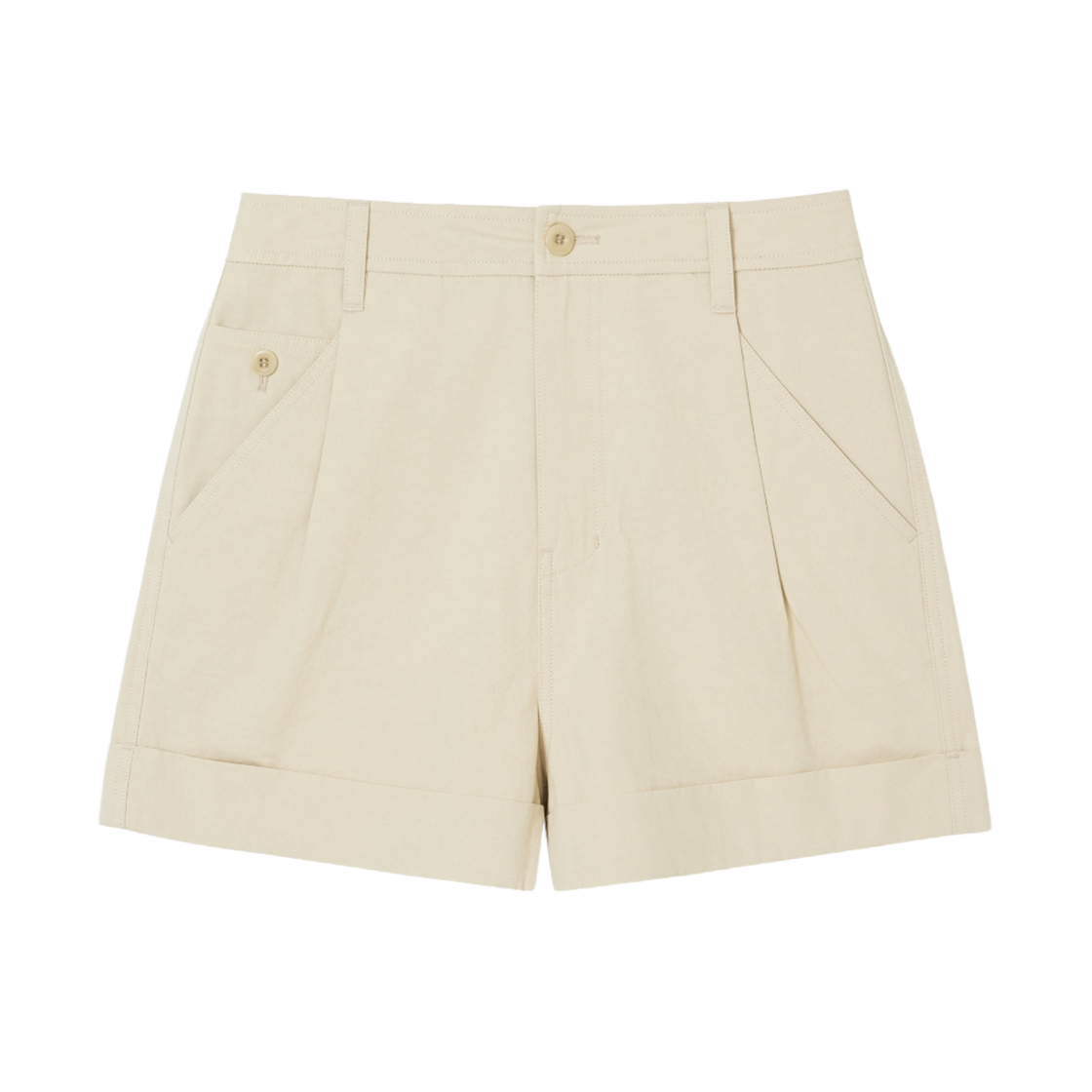 SA262WHT01BGE0 SATUR W Pocket Cotton Chino Shorts Beige
