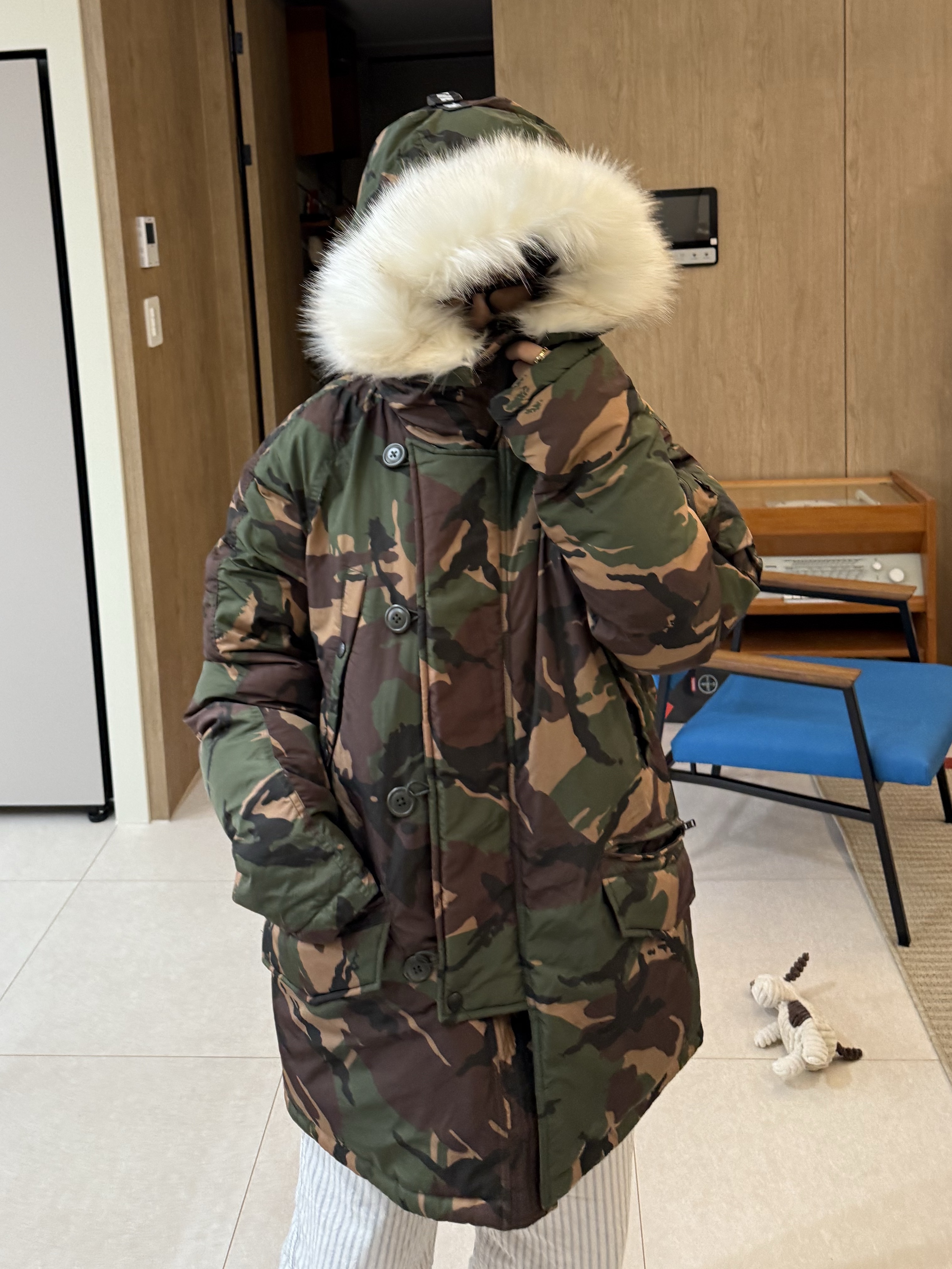 Palace P-3B DPM Parka Urban - 19FW 착용 스타일 - 3
