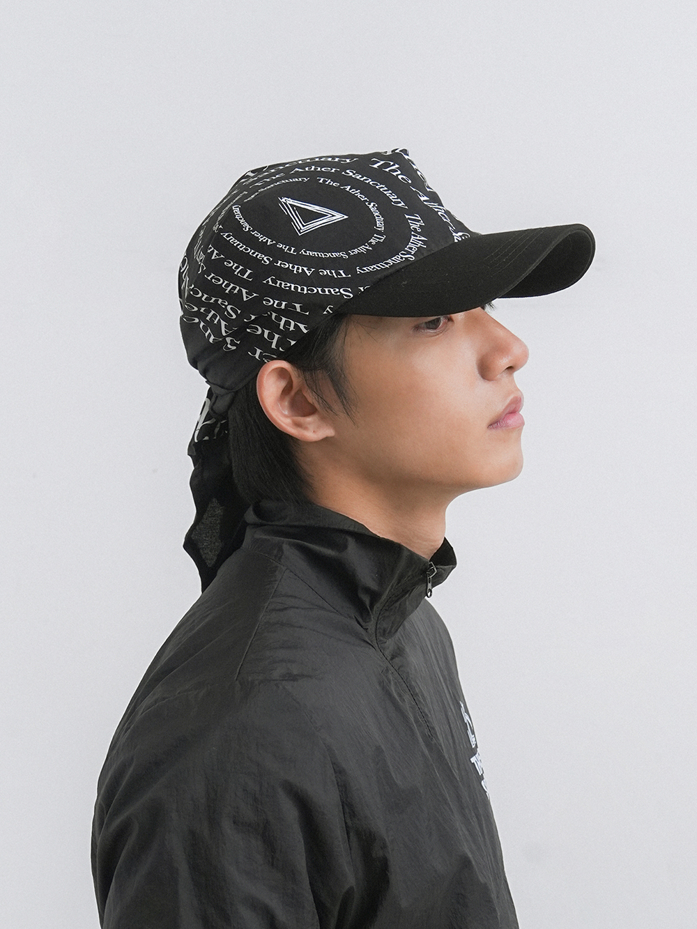 디아더생츄어리 반다나 캡 서큘러 블랙(THE ATHER SANCTUARY Bandana Cap Circular Black) - 6
