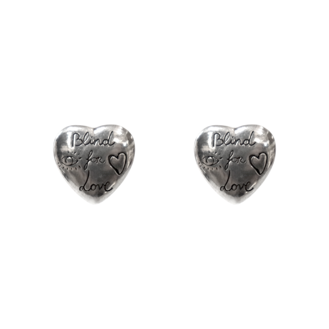 IT5WVA5ANTJI Gucci Blind for Love Silver Earrings C-B54532