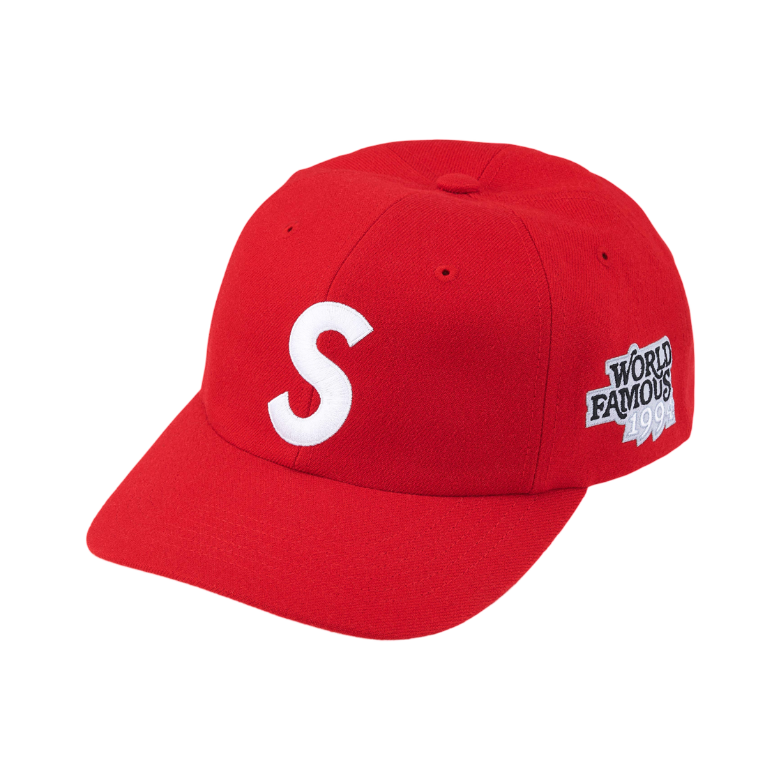 슈프림 월드 페이머스 S 로고 6-패널 레드 - 26SS(Supreme World Famous S Logo 6-Panel Red - 26SS)