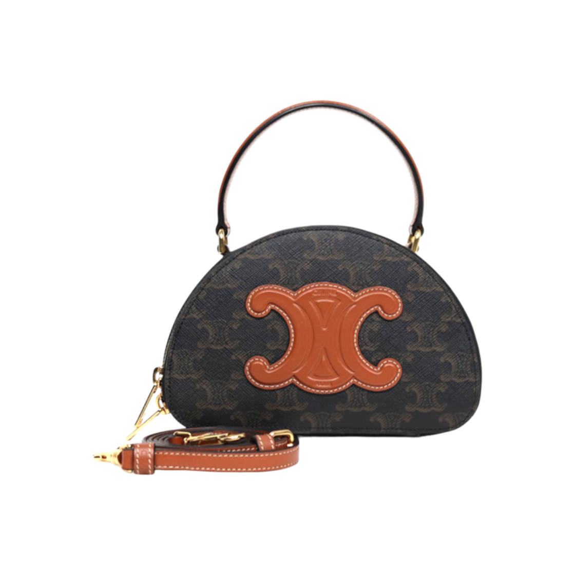 셀린느 트리오페 캔버스 하프문 탑 핸들 토트백 D-A53765(Celine Triomphe Canvas Half Moon Top Handle Tote Bag D-A53765) - 1