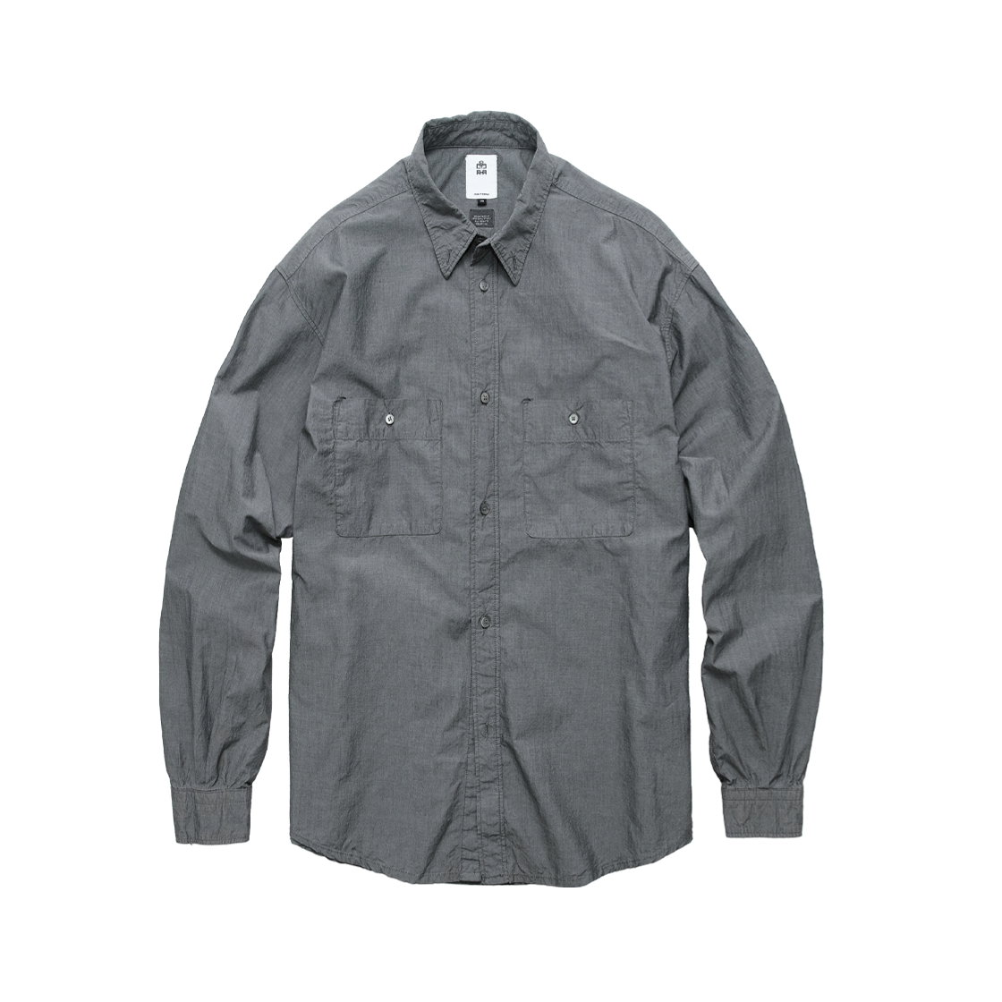 폴리테루 2 포켓 워크 셔츠 다크 그레이