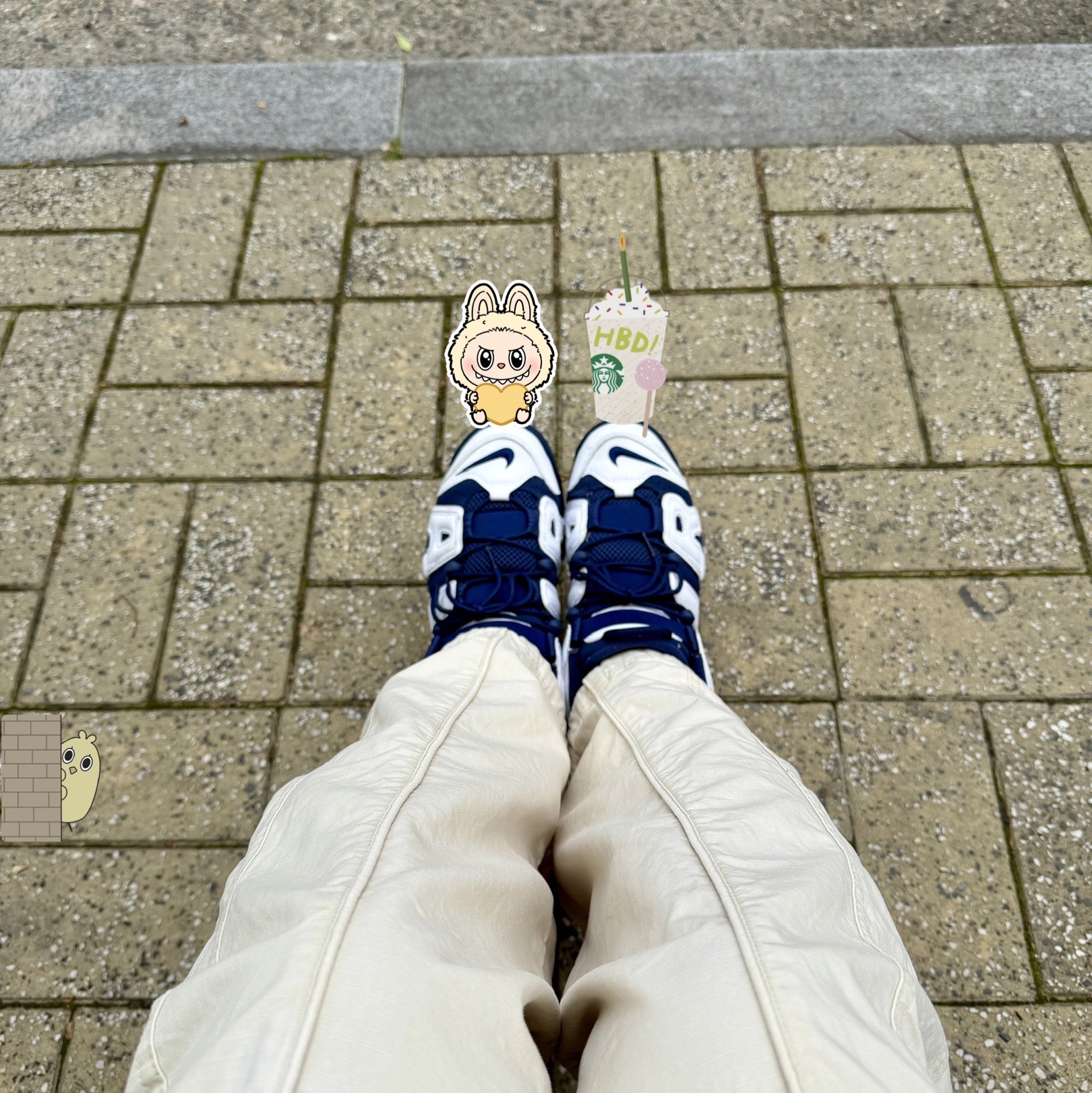 Supreme x Umbro Cotton Ripstop Track Pant Stone - 26SS, Nike Air More Uptempo 96 White Midnight Navy 착용 스타일 - 1