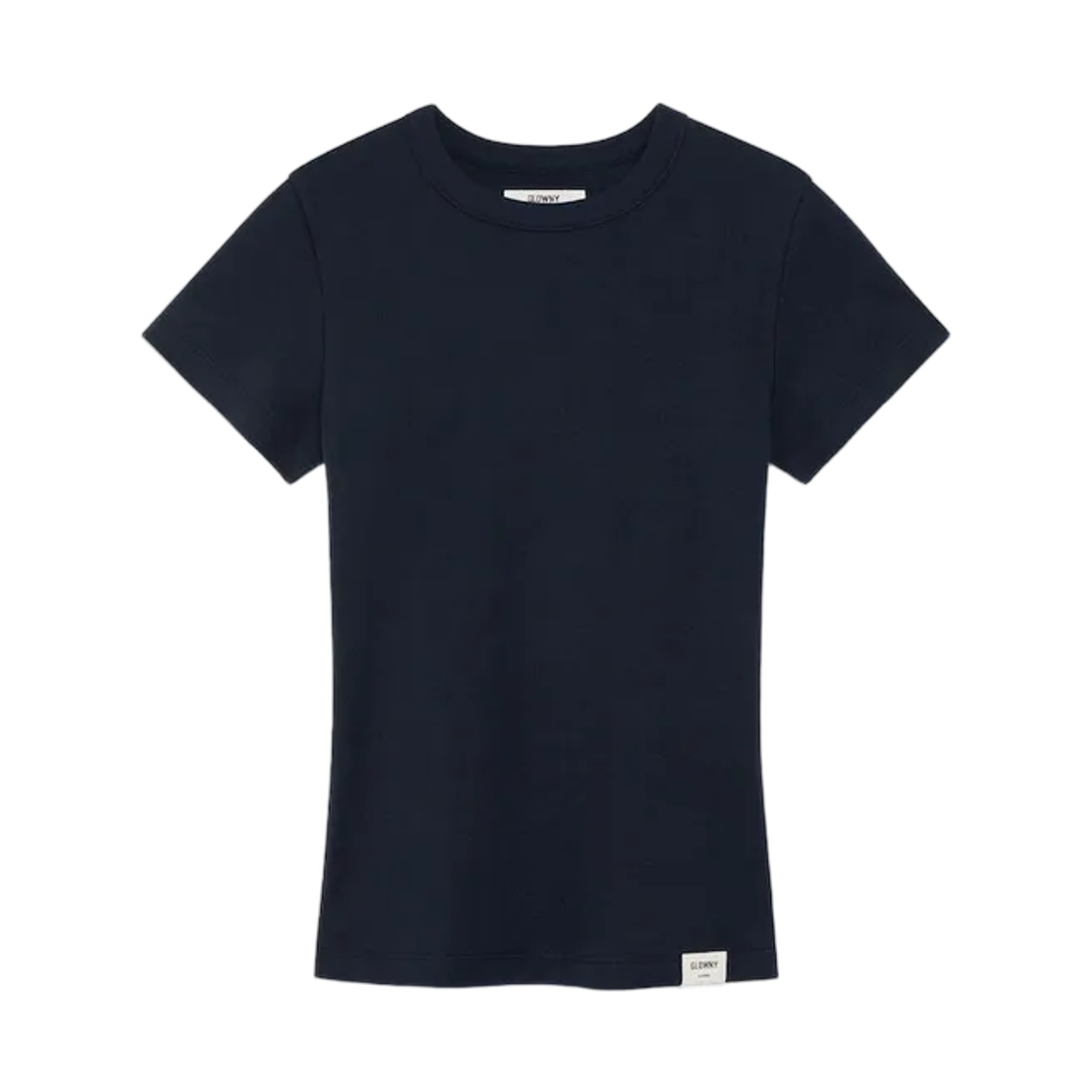 (W) 글로니 G 클래식 피티드 티셔츠 네이비((W) Glowny G Classic Fitted T-Shirt Navy)