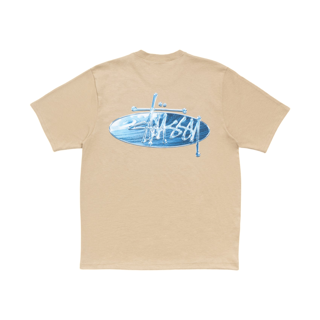 1905181 Stussy Wave Oval T-Shirt Khaki