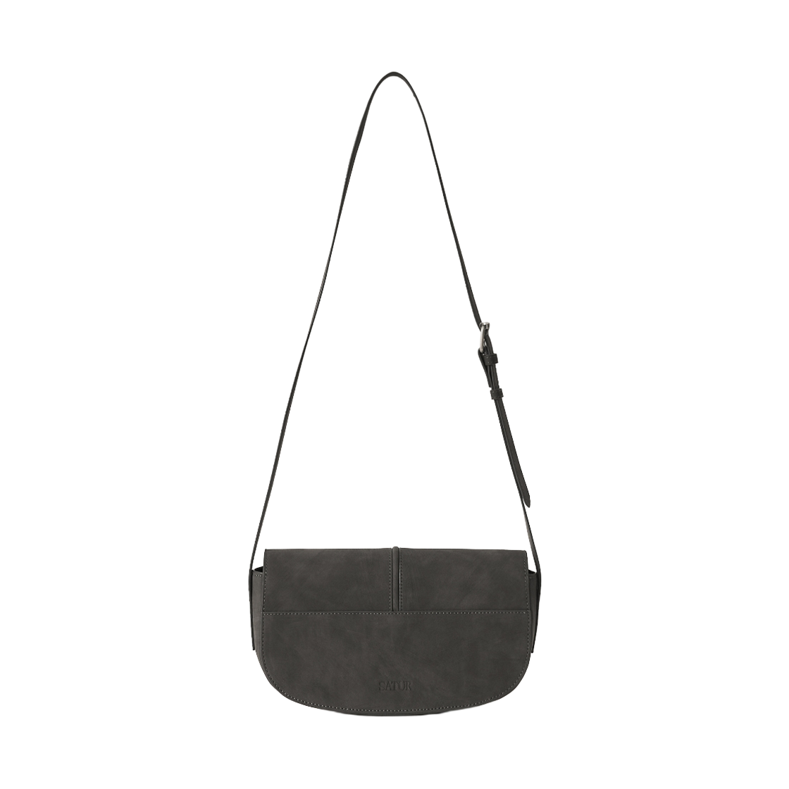 세터 하프문 스터드 미니 숄더 백 차콜(SATUR Halfmoon Studded Mini Shoulder Bag Charcoal) - 2