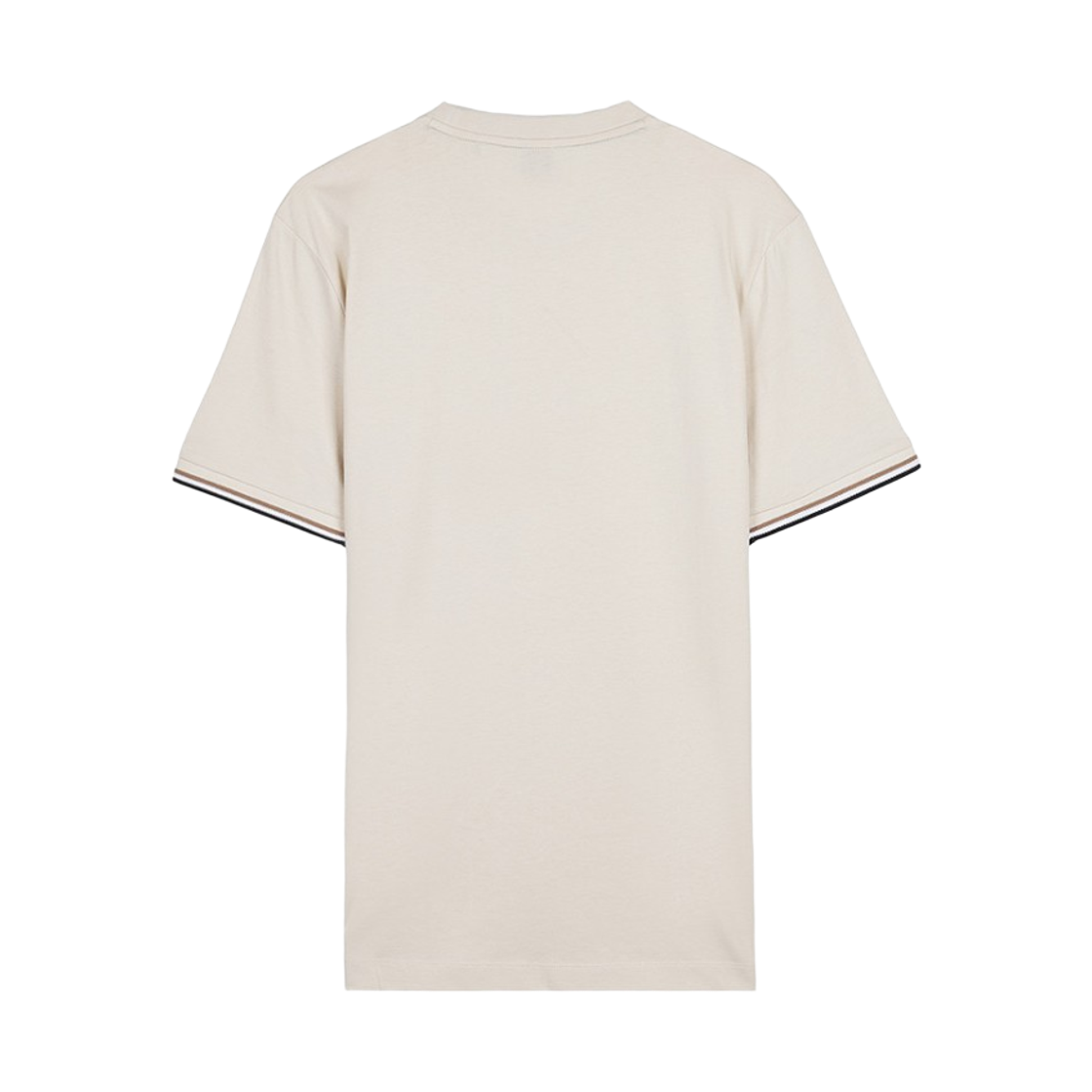 휴고 보스 시그니처 스트라이프 커프스 코튼 저지 티셔츠 라이트 베이지(Hugo Boss Cotton Jersey T-Shirt with Signature Stripe Cuffs Light Beige) - 2
