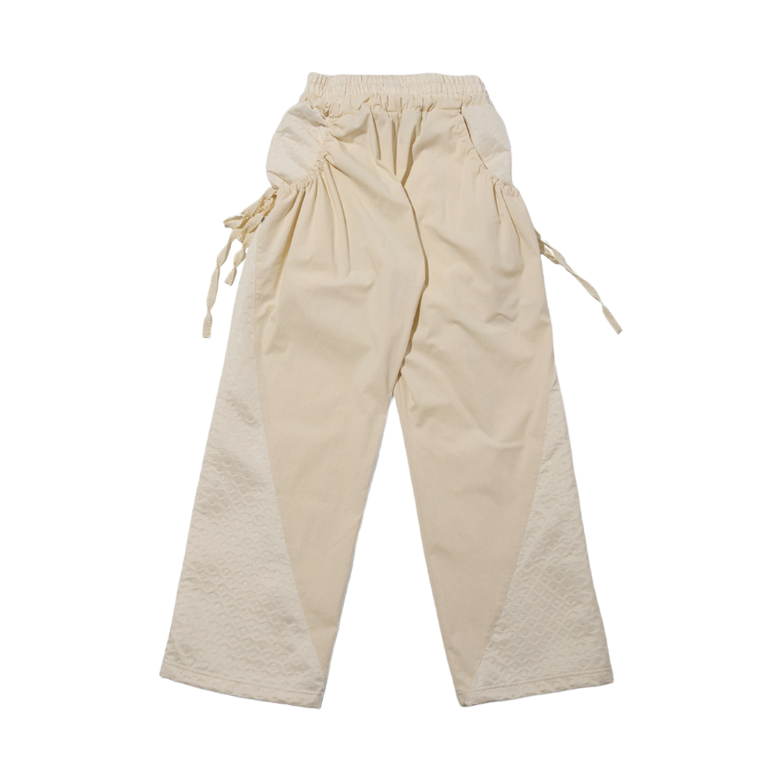 테레루 도트 레이어드 커브드 팬츠 아이보리(TERERU Dot Layered Curved Pants Ivory)