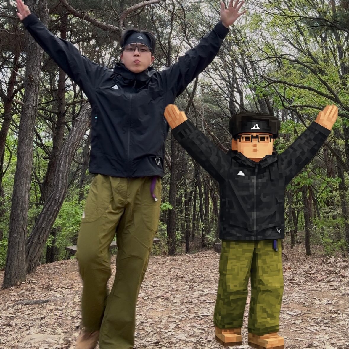 Nike ACG Dolomiti Pants Olive Flak Black - Asia, Nike ACG Morpho Storm-Fit ADV Rain Jacket Black - Asia 착용 스타일