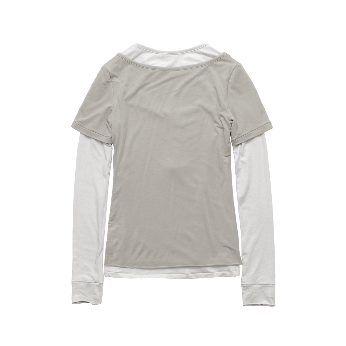 폴리테루 우먼 레이어드 롱 슬리브 베이지/에크루(Polyteru Women Layered Long Sleeve Beige/Ecru) - 2