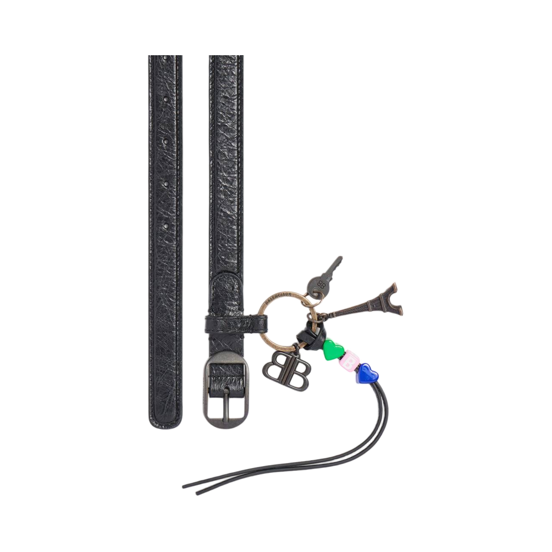 8290102ABPQ1000 Balenciaga Le City Belt with Charms In Black