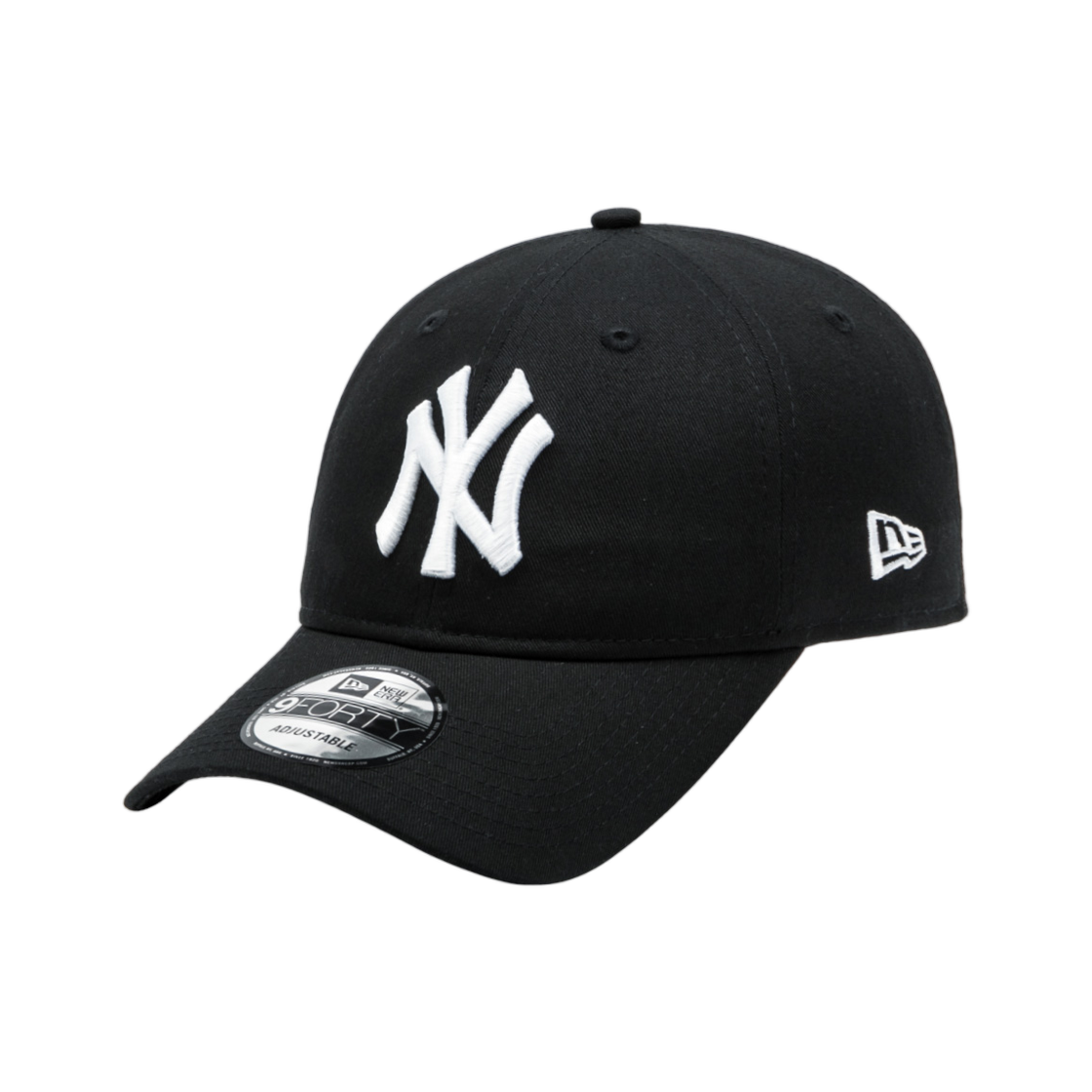 뉴에라 MLB 뉴욕 양키스 화이트 온 블랙 언스트럭쳐 볼캡 블랙