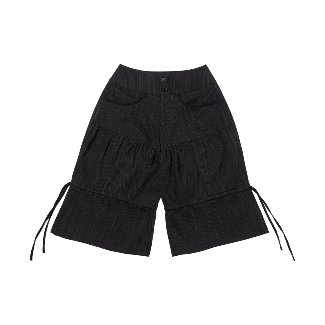 테레루 쉬어링 플럼 핏 팬츠 차콜(TERERU Shirring Plum Fit Pants Charcoal)
