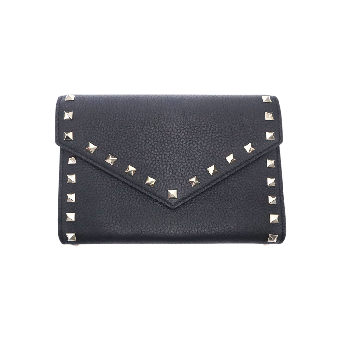 발렌티노 QW2P0Q48VSH 블랙 카프스킨 락스터드 체인 크로스백(Valentino Black Calfskin Rockstud Chain Crossbody Bag) - 1