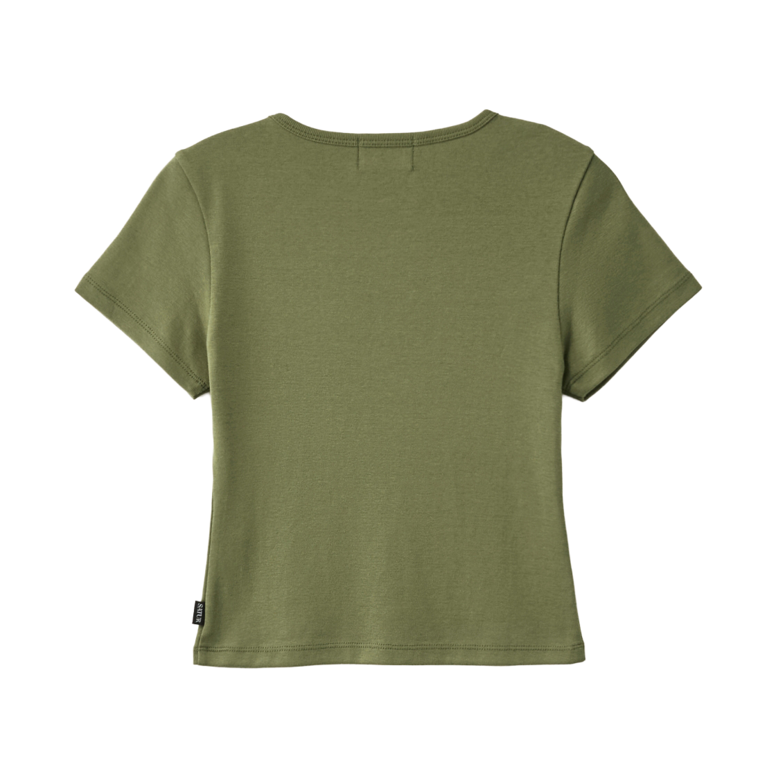 세터 우먼 벨트 그래픽 슬림 핏 반팔 티셔츠 카키(SATUR W Belt Graphic Slim Fit T-Shirt Khaki) - 2