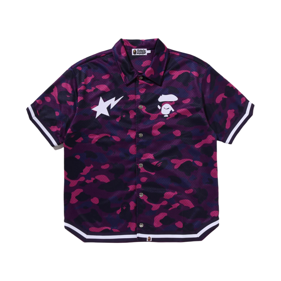 - BAPE Color Camo Warm Up S/S Shirt Purple