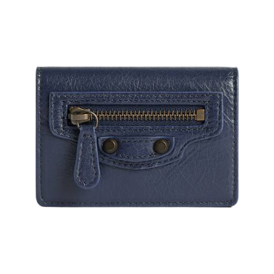 8106692ABFY4649 Balenciaga Le City Mini Wallet In Dark Maree