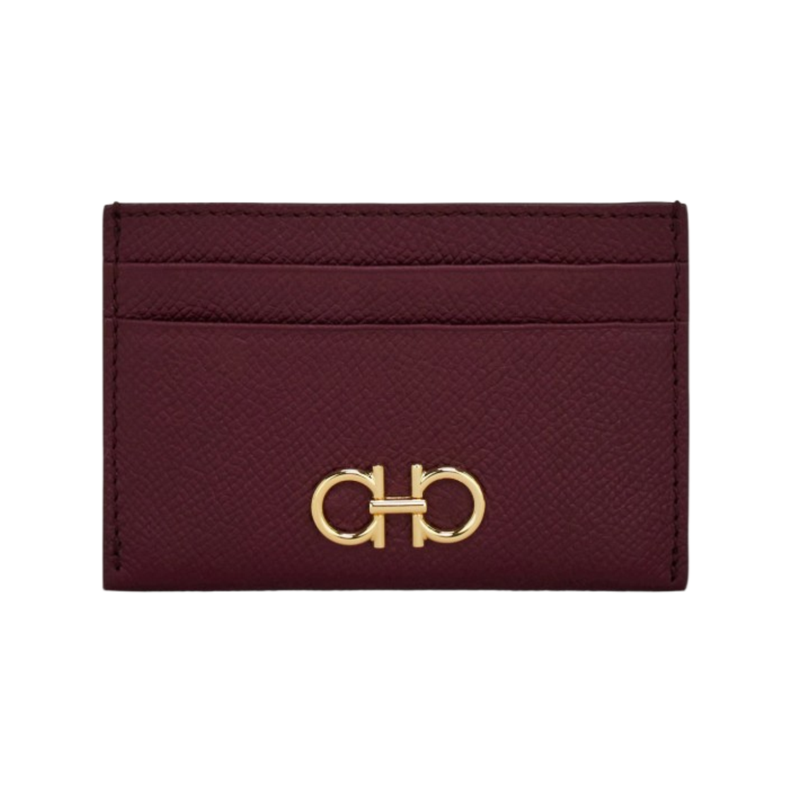 220007-789861 Ferragamo Gancini Credit Card Holder Plum