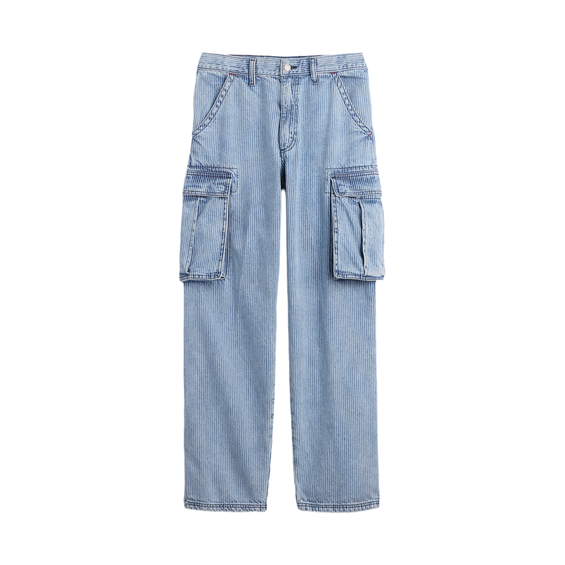 갭 x 션 우더스푼 레일로드 카고 배기 데님 블루 레일로드 스트라이프(Gap x Sean Wotherspoon Railroad Cargo Baggy Denim Blue Railroad Stripe)