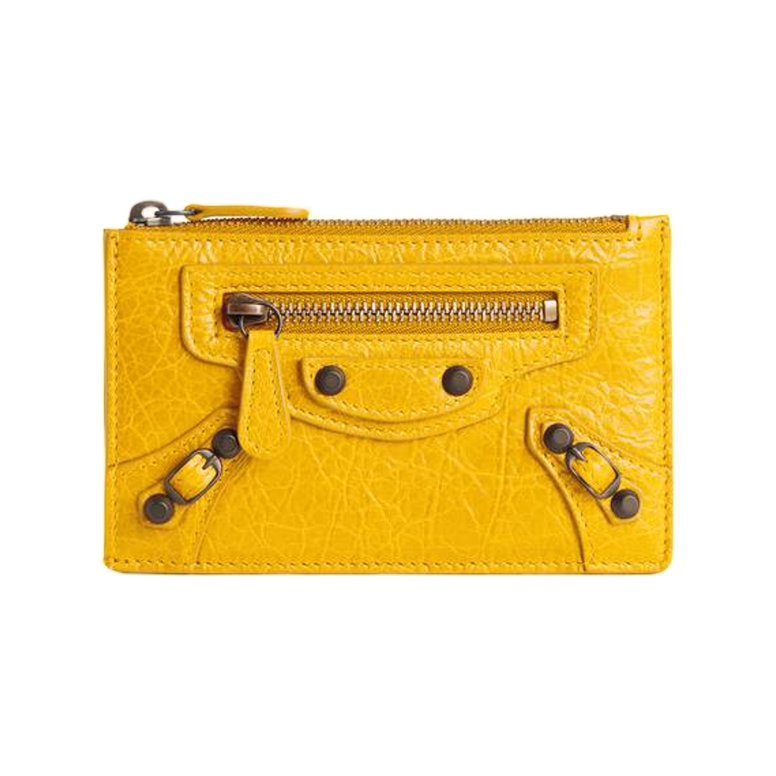 8106072ABFY7014 Balenciaga Le City Long Coin and Card Holder In Marge Yellow