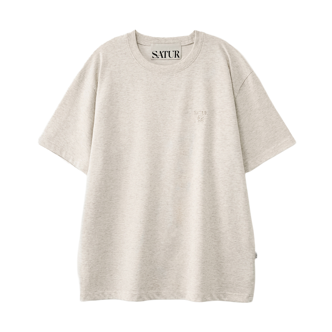 세터 로렌 클래식 로고 반팔 티셔츠 오트밀(SATUR Loren Classic Logo T-Shirt Oatmeal) - 1