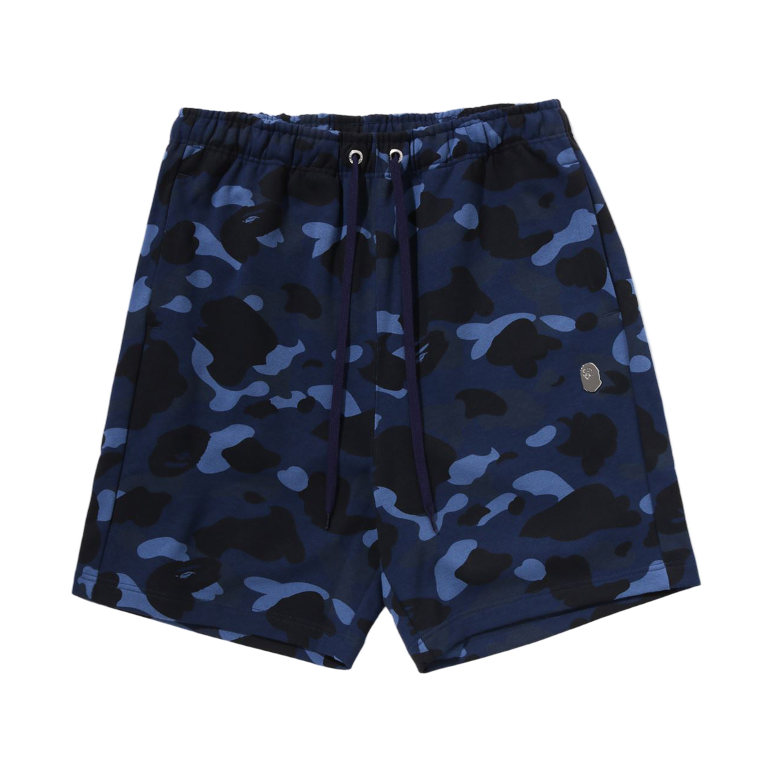 베이프 컬러 카모 메탈 에이프 헤드 릴렉스드 핏 스웨트 쇼츠 네이비(BAPE Color Camo Metal Ape Head Relaxed Fit Sweatshorts Navy) - 1