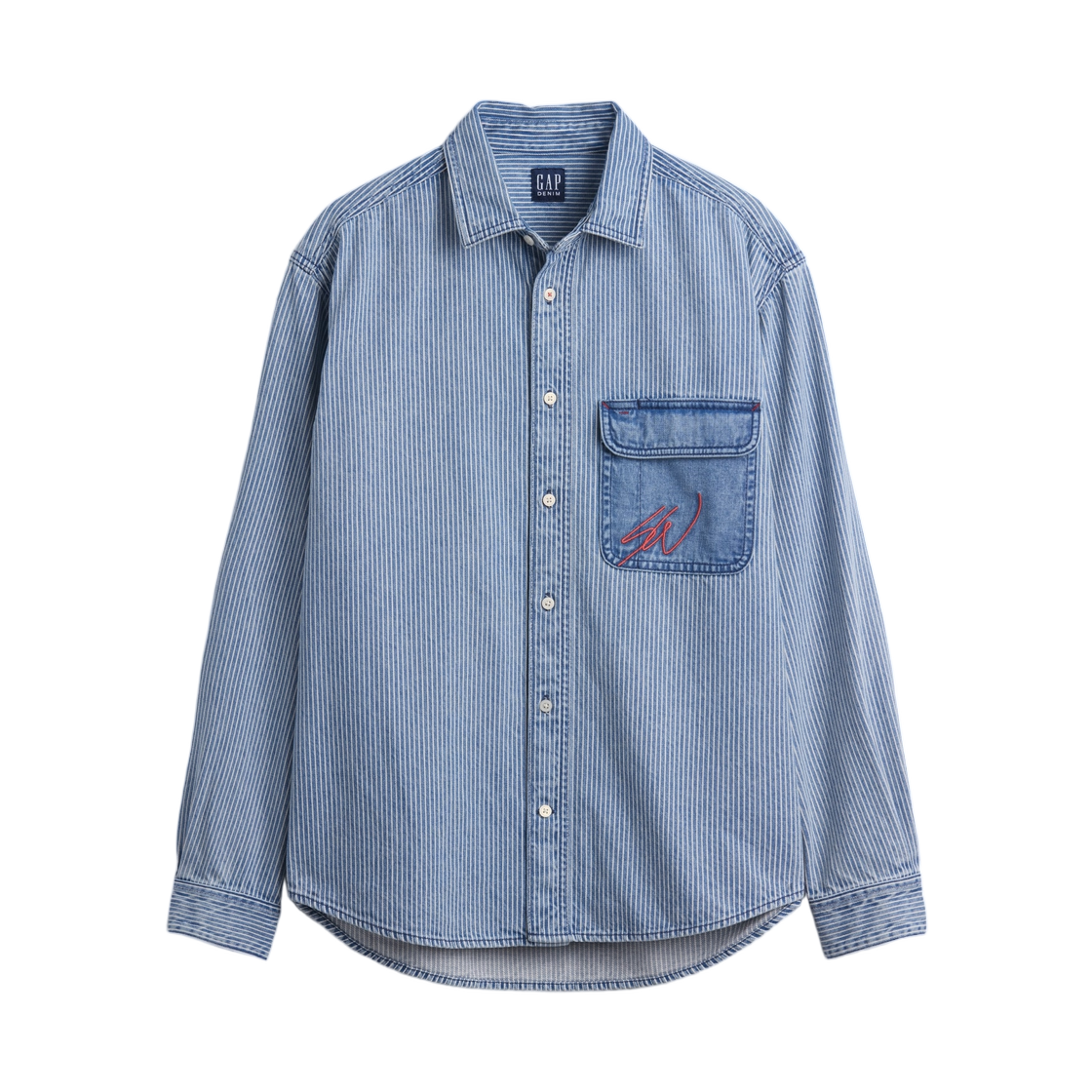 갭 x 션 우더스푼 릴렉스드 핏 레일로드 데님 셔츠 블루 레일로드 스트라이프(Gap x Sean Wotherspoon Relaxed Fit Railroad Denim Shirt Blue Railroad Stripe)