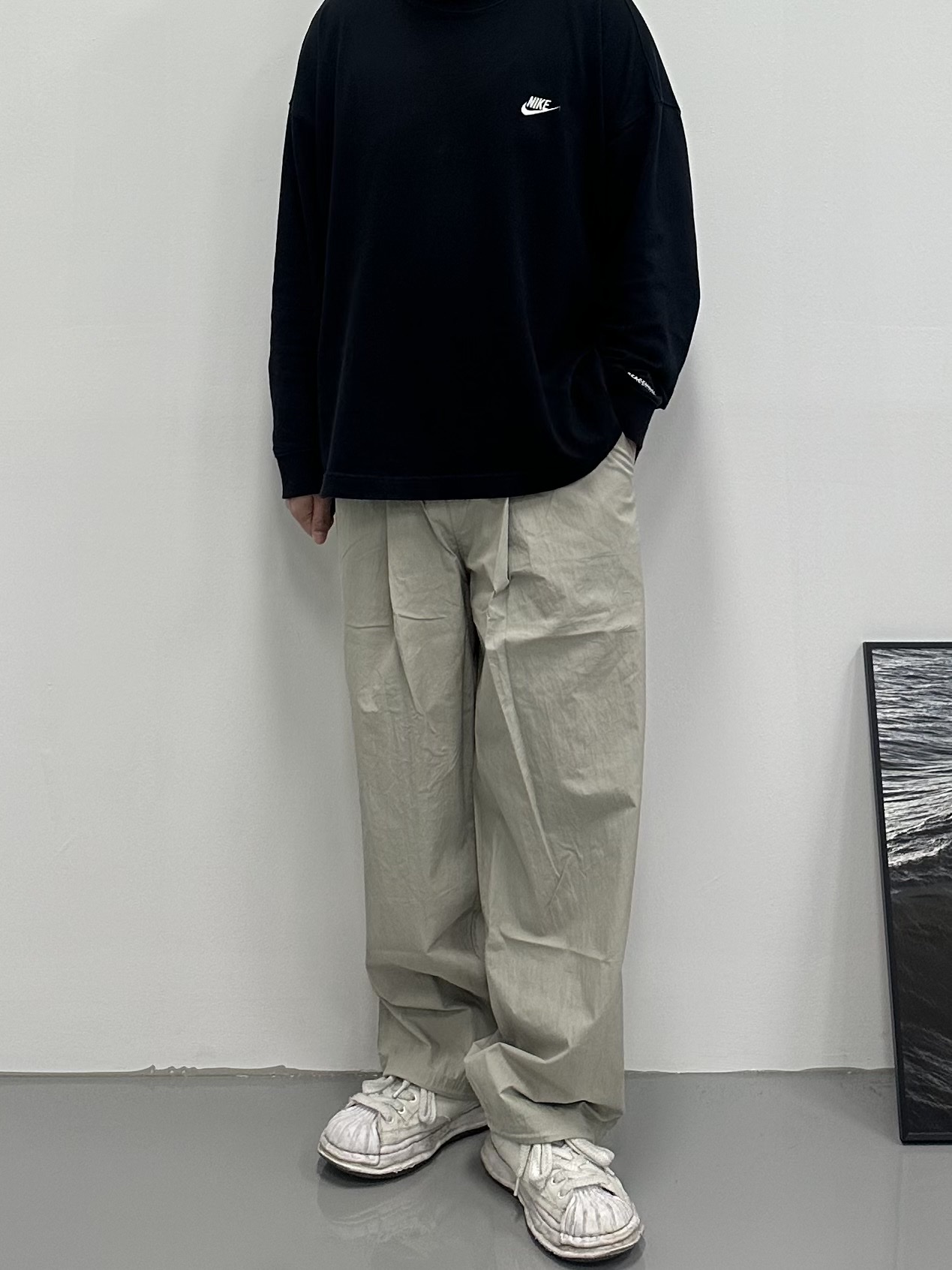 Nike x Peaceminusone LS T-Shirt Black (DR0098-010) 착용 스타일 - 2