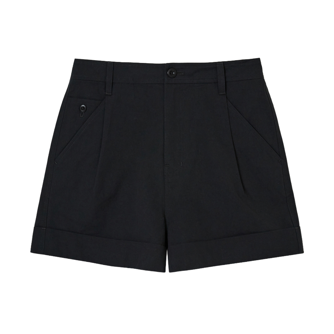 세터 우먼 포켓 코튼 치노 쇼츠 블랙(SATUR W Pocket Cotton Chino Shorts Black)
