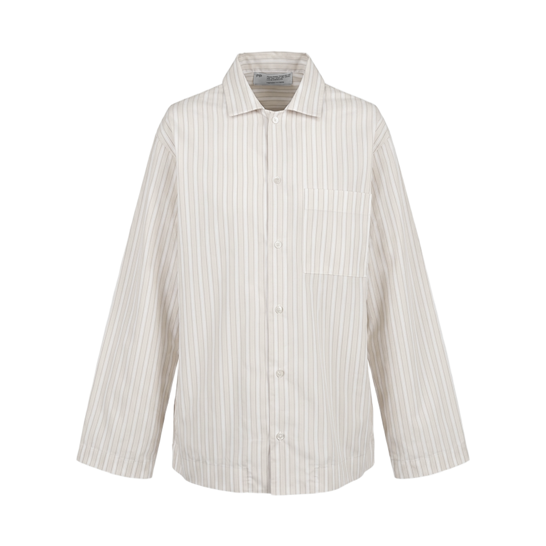 퍼즈플리즈 100% 코튼 파자마 위드 에이프런 (스트라이프 아이보리)(PAUSE PLEASE 100% Cotton Pajamas with Apron (Striped-Ivory))