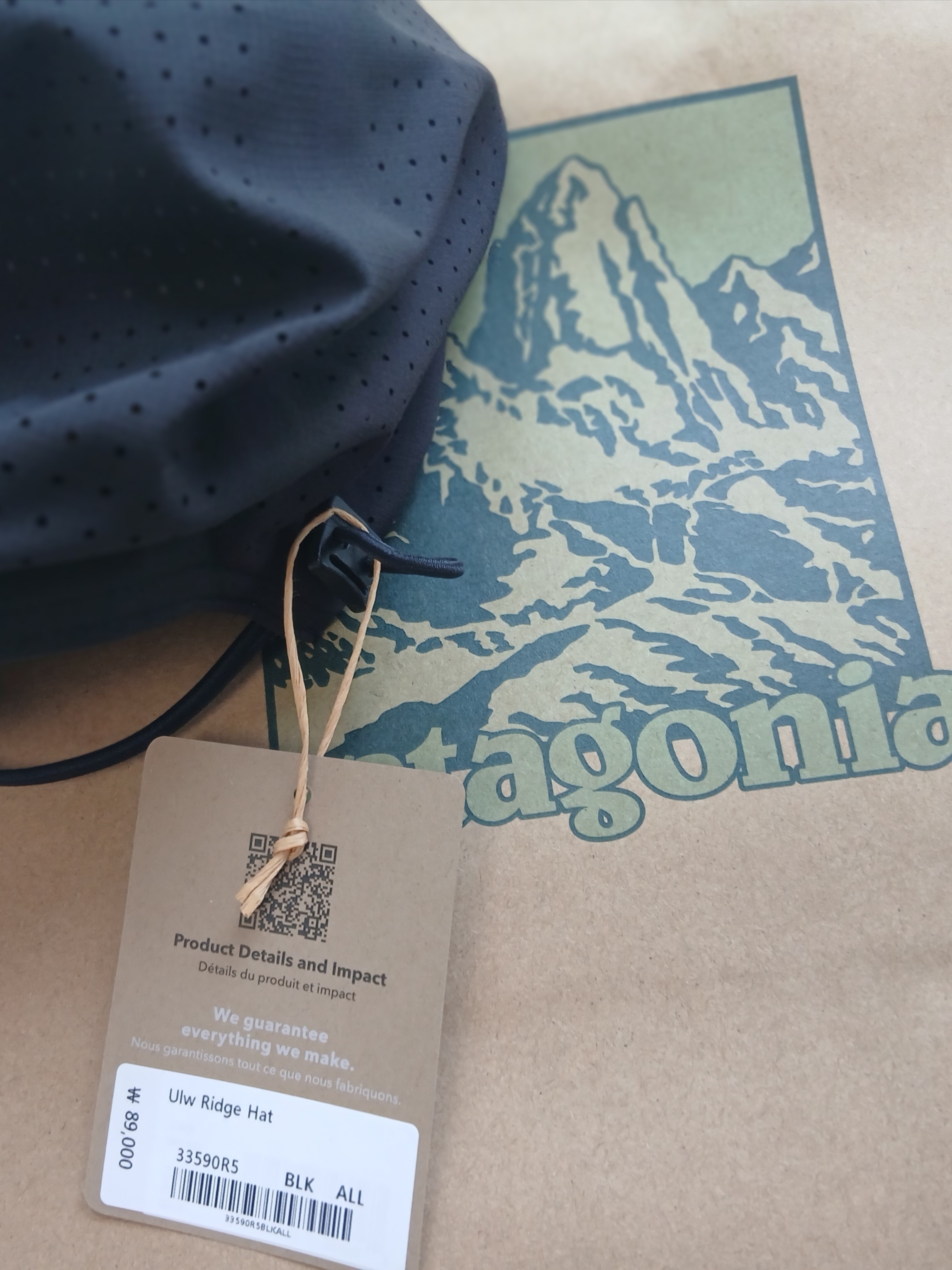 Patagonia Ultralightweight Ridge Hat Black 착용 스타일 - 4