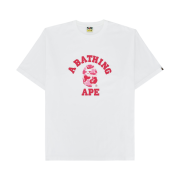 BAPE ABC Camo College T-Shirt White Pink