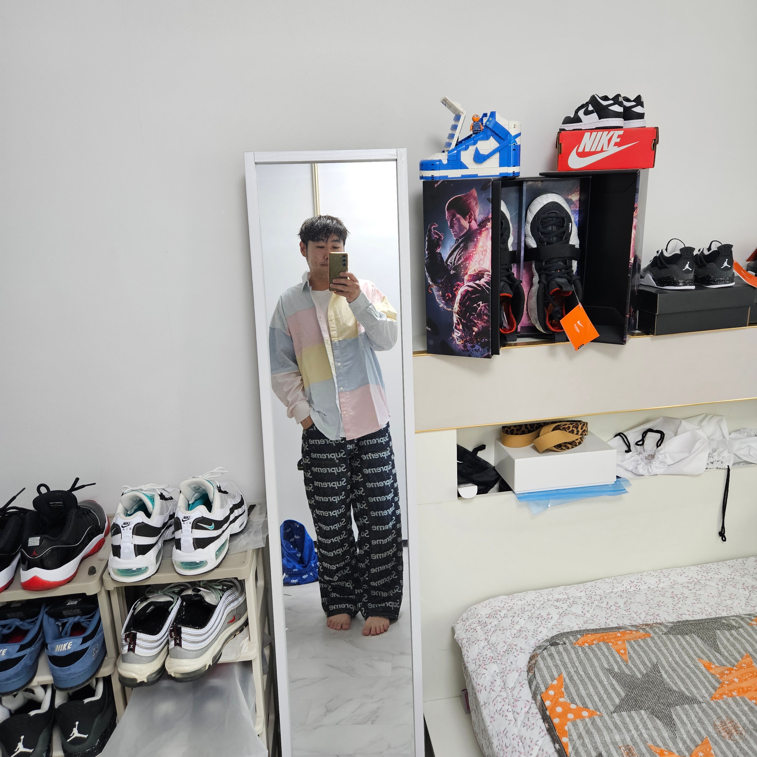Palace x Gap Oxford Drop Shoulder Multi - 24SS 착용 스타일 - 1