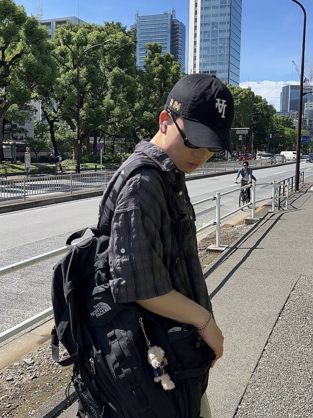 The North Face Big Shot Black 착용 스타일