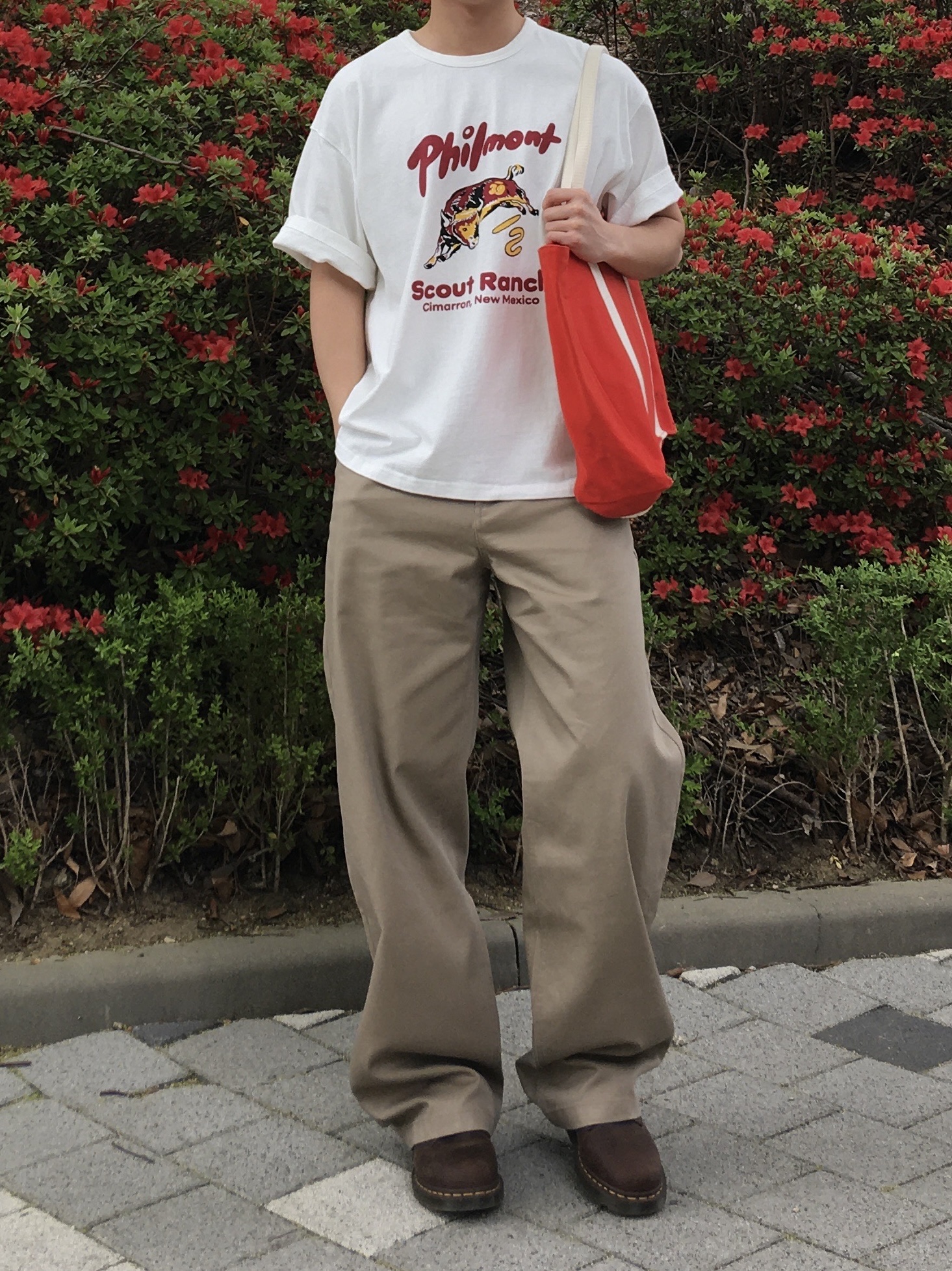 Dr. Martens 1461 Crazy Horse Dark Brown 착용 스타일 - 5