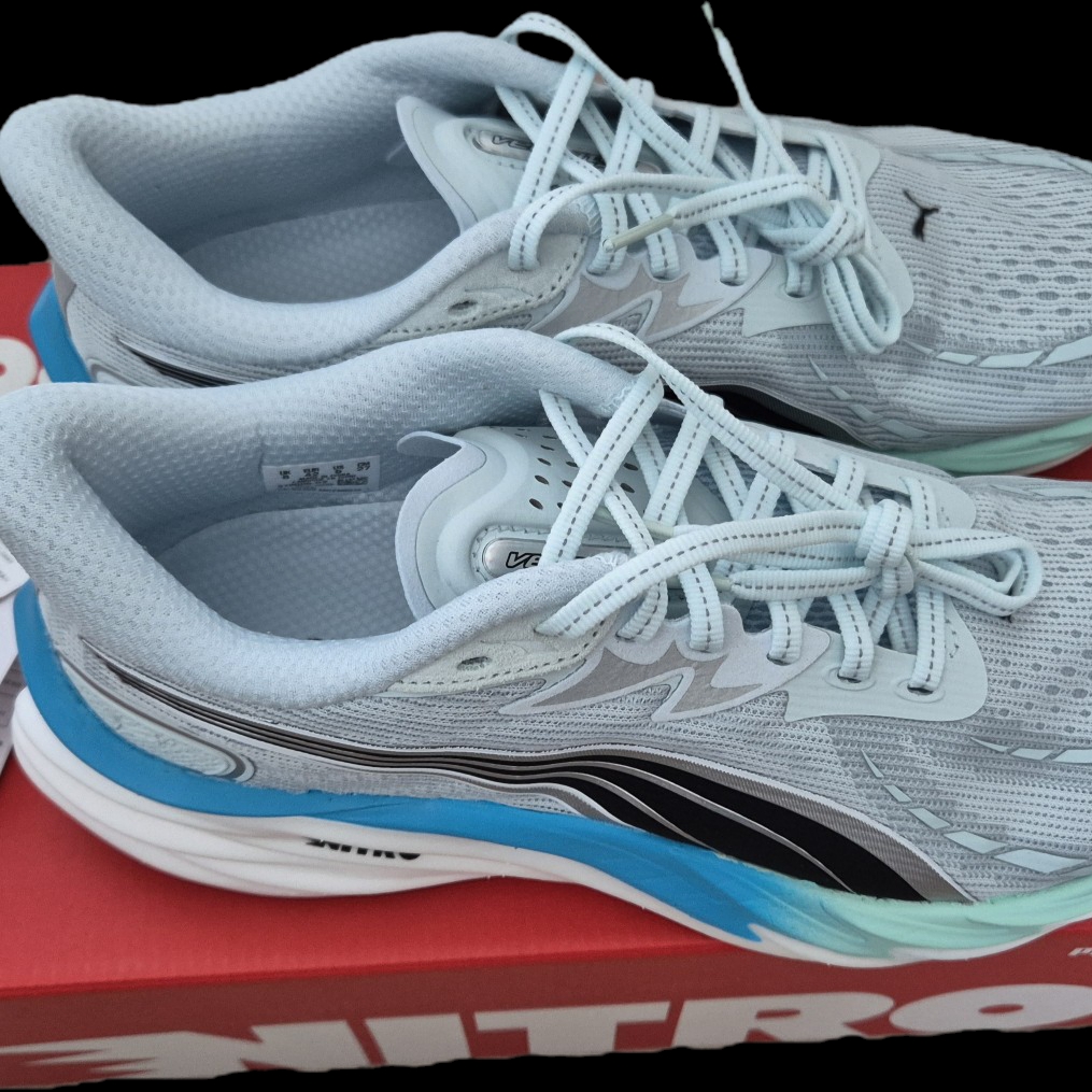 Puma Velocity Nitro 4 Sea Glass Speed Blue - Wide 착용 스타일